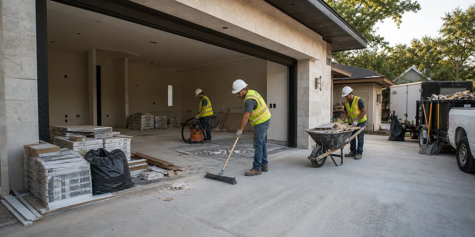 Garage cleaned out and detailed at an Austin home